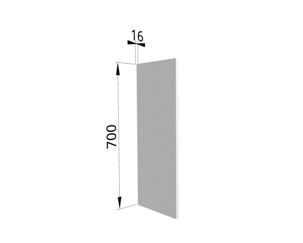 Панель торцевая (для шкафа верхнего) П Капри (Липа пепел)