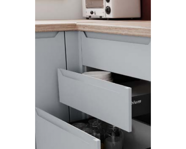 Угловой шкаф Тренто ВПУ 650 (Маус софт/Серый/верхний/высокий/левый)