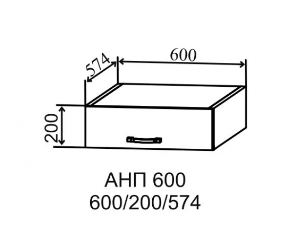 Ройс АНП 600 Антресоль (Кварц бежевый/корпус Серый)