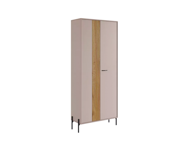 Шкаф двухдверный Доминика кашемир / дуб крафт золотой