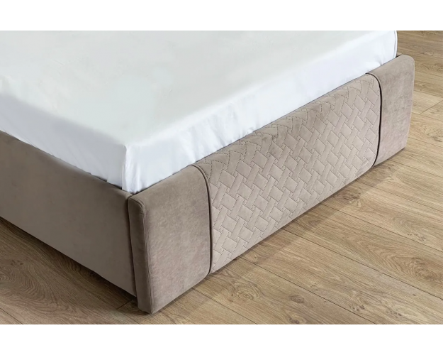 Кровать с основанием Хлоя 1600 латте (велюр)