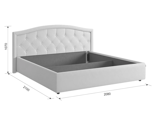 Кровать с подъемным механизмом 1800 Верона 2 крем (велюр)