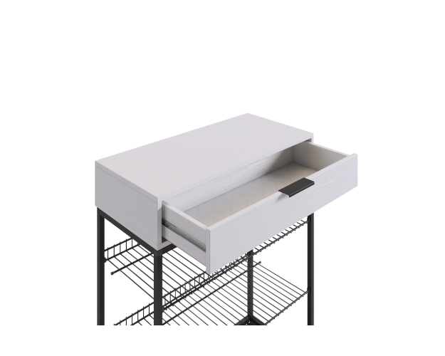 Обувница Краш черный муар / белое дерево