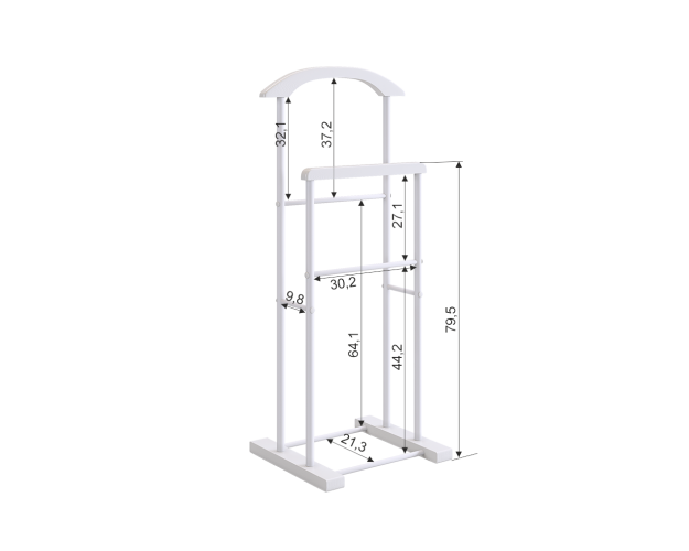 Вешалка Ника напольная черный / лак