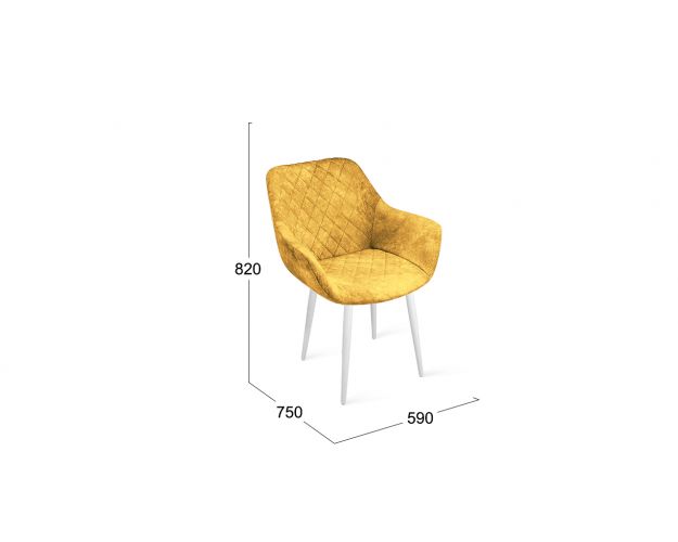 Cnek vtnfkkbxtcrbq «Дастин» К1С Белый/Микровелюр Wellmart Yellow