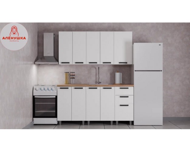 Кухонный гарнитур Магнолия 1.6 молочный