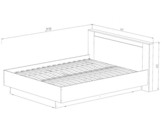Кровать 1600 Бостон анкор светлый / венге